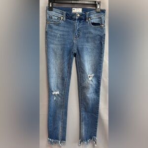 Free People Women's Jeans Ripped Fry Sz W 25 in‎ Blue 61855-16515125